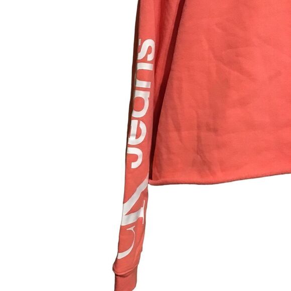 Calvin Klein Jeans Pink Oversized Cropped Hoodie M - Picture 6 of 8